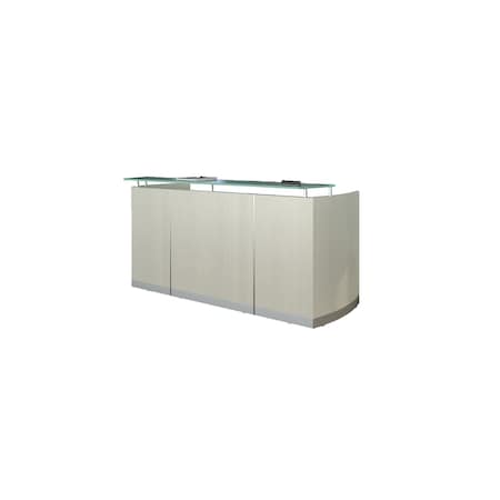 Mayline Reception Desk 37-1/4" D X 42-3/4" H, 87-1/4" W X MDF (Medium Density Fiberboard) - Platform MNRSTSS